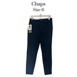 NWT Chaps Est. 1978 Women’s Black Stretch Trousers – Size 6 Career Work Pants